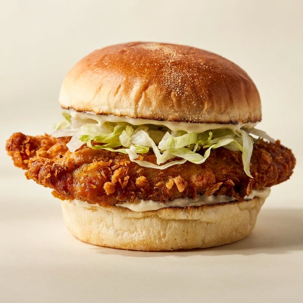 Signature spiced chicken burger